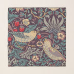 William Morris Strawberry Thief Scarf<br><div class="desc">William Morris Strawberry Thief Pattern Design. William Morris was an English textile designer, artist, writer, and socialist associated with the Pre-Raphaelite Brotherhood and British Arts and Crafts Movement. He founded a design firm in partnership with the artist Edward Burne-Jones, and the poet and artist Dante Gabriel Rossetti. This beautiful Art...</div>