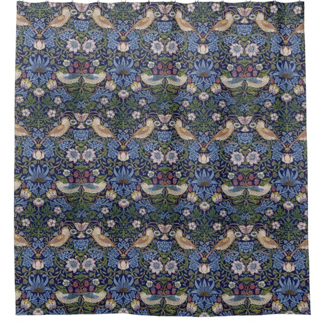 William Morris Strawberry Thief Shower Curtain (Front)