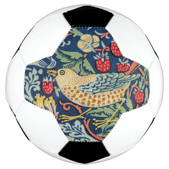 William Morris - Strawberry Thief Soccer Ball (Front)
