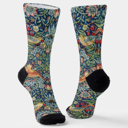 William Morris _ Strawberry Thief Socks