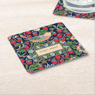 William Morris Strawberry Thief Square Paper Coaster