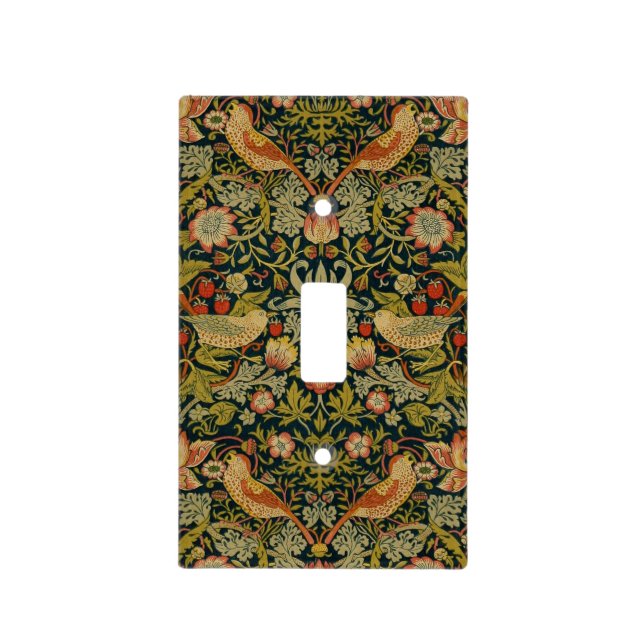 William Morris: Strawberry Thief Switchplate (Front)