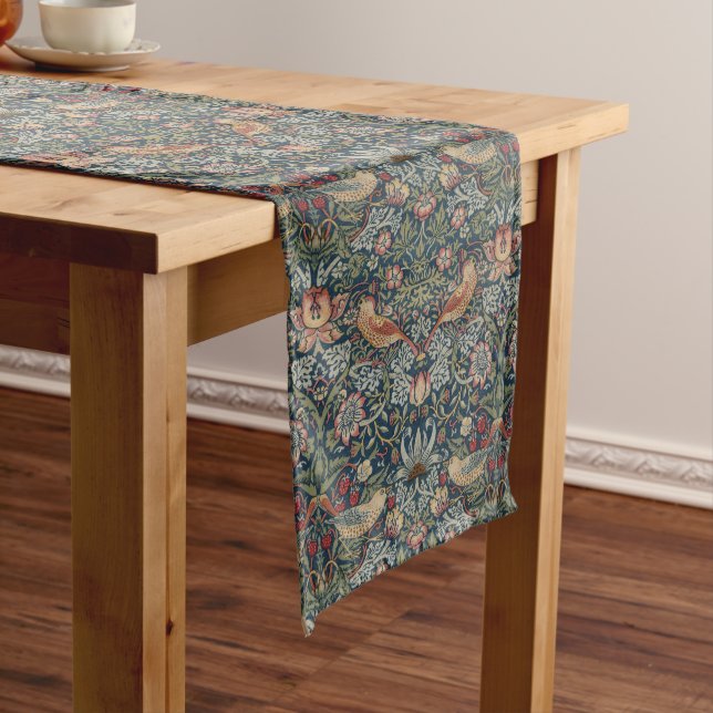 William Morris: Strawberry Thief Table Runner (In Situ)