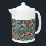 William Morris - Strawberry Thief Teapot<br><div class="desc">Strawberry Thief - William Morris,  Repeating design for textiles,  1883</div>