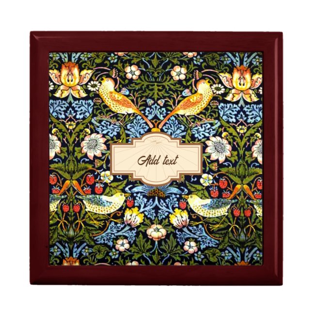 William Morris - Strawberry Thief TEMPLATE Gift Box (Front)