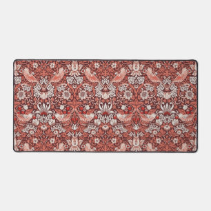 William Morris Strawberry Thief Terracotta Bird Desk Mat