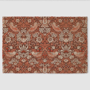 William Morris Strawberry Thief Terracotta Bird Fiber Doormat