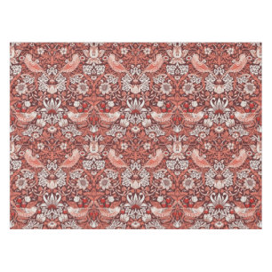 William Morris Strawberry Thief Terracotta Bird Tablecloth
