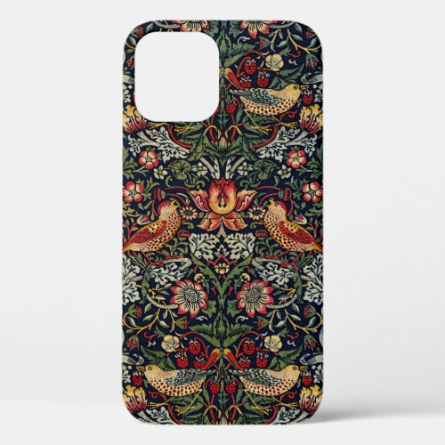 William Morris Strawberry Thief Textile Pattern iPhone 12 Case