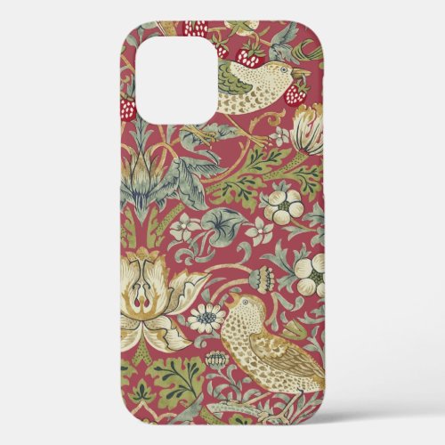 William Morris Strawberry Thief Textile Pattern iPhone 12 Case