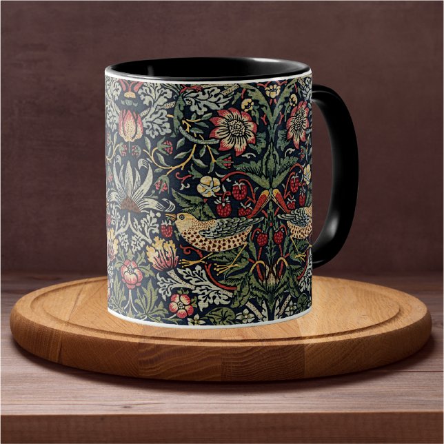 William Morris Strawberry Thief Textile Pattern Mug