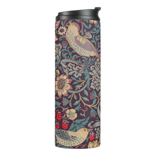 William Morris Strawberry Thief Thermal Tumbler