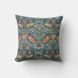 William Morris - Strawberry Thief Throw Pillow