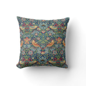 William Morris - Strawberry Thief Throw Pillow