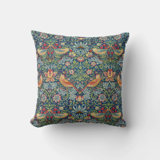 William Morris - Strawberry Thief Throw Pillow
