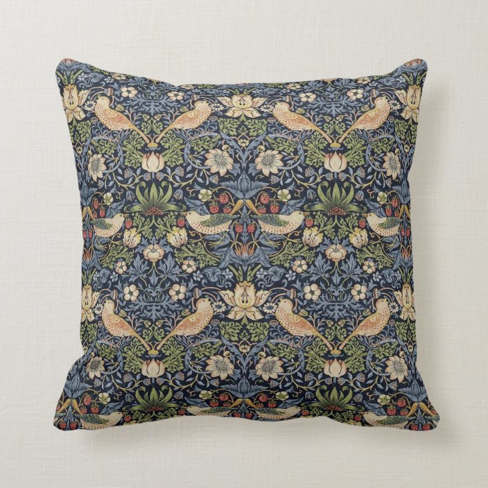 william morris strawberry thief pillow