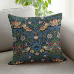 William Morris Strawberry Thief Throw Pillow<br><div class="desc">Home decor cushion featuring the classic vintage floral pattern Strawberry Thief by William Morris</div>
