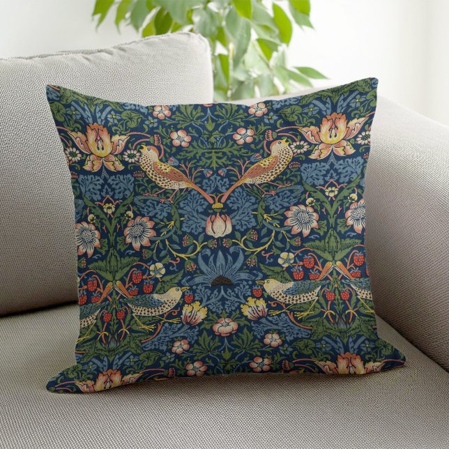 William Morris Strawberry Thief Throw Pillow (Creator Uploaded)