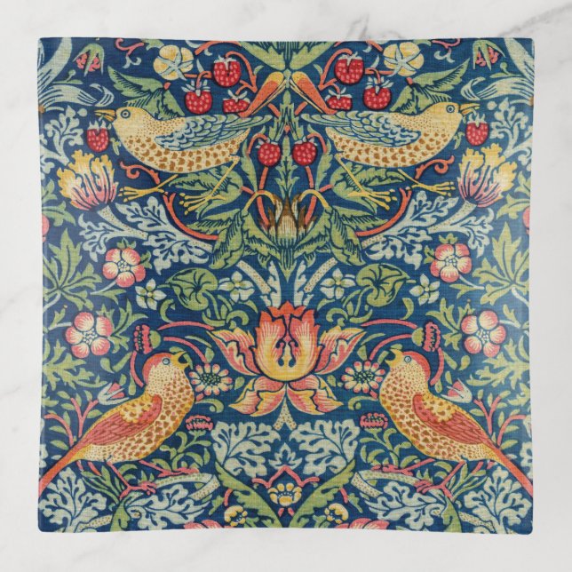 William Morris - Strawberry Thief Trinket Tray (Front)