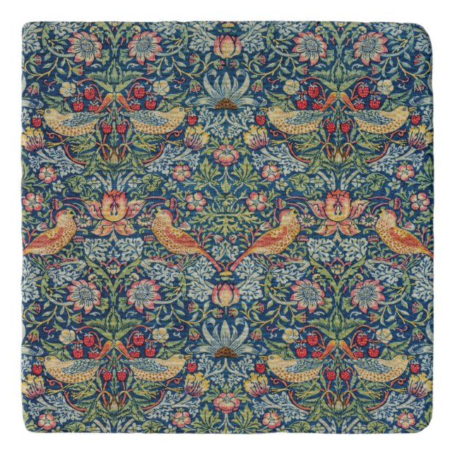 William Morris - Strawberry Thief Trivet (Front)