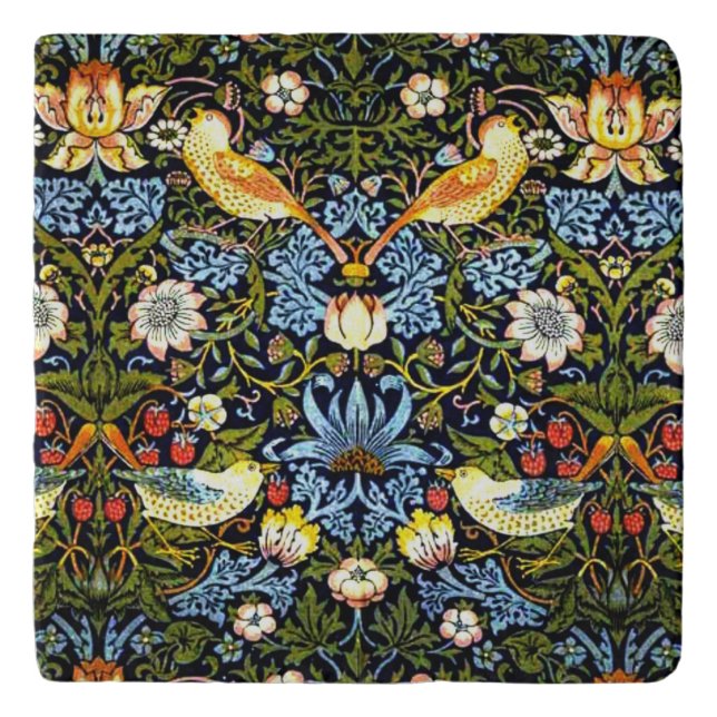 William Morris - Strawberry Thief Trivet (Front)