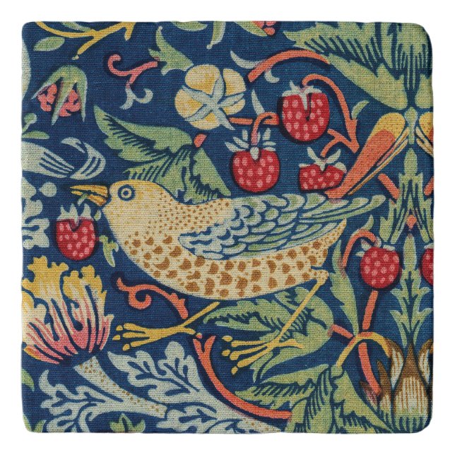 William Morris - Strawberry Thief Trivet (Front)