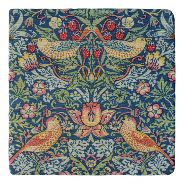 William Morris - Strawberry Thief Trivet (Front)