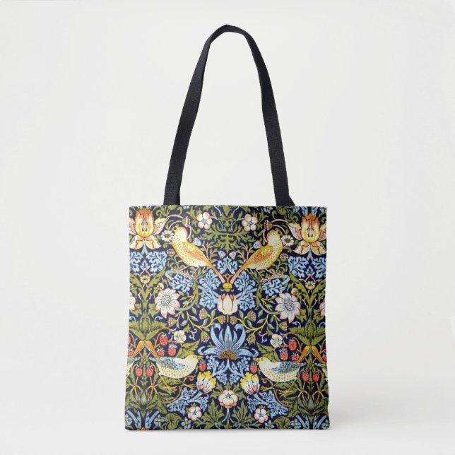 William Morris: Strawberry Thief vintage design Tote Bag (Front)