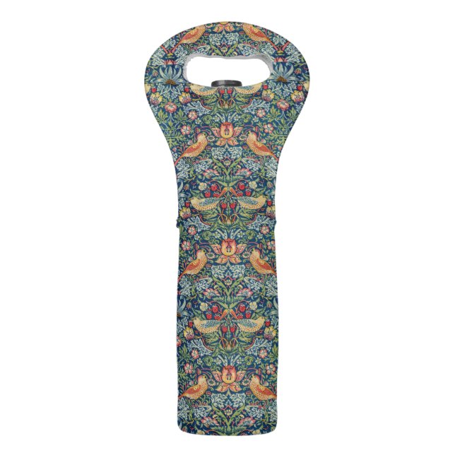 William Morris - Strawberry Thief Wine Bag (Front)