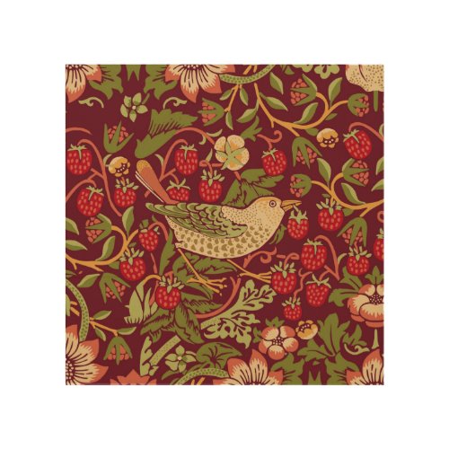 William Morris Strawberry Thief Wood Wall Art