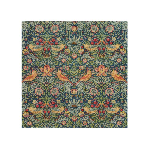 William Morris _ Strawberry Thief Wood Wall Art