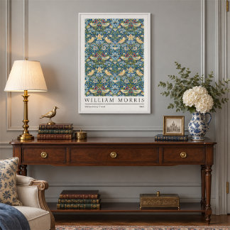 William Morris Strawberry Thief Wrapped Canvas Print