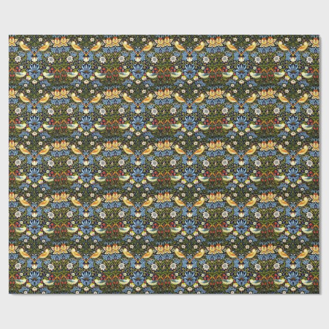 William Morris - Strawberry Thief,  Wrapping Paper (Flat)
