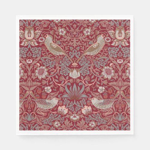 William Morris Strawberry Thief Wrapping Paper Napkins