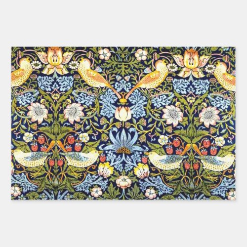 William Morris Strawberry Thief Wrapping Paper Sheets