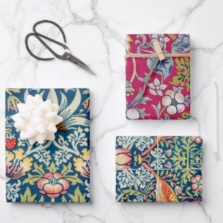 William Morris, Strawberry Thief Wrapping Paper Sheets