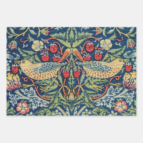 William Morris _ Strawberry Thief Wrapping Paper Sheets