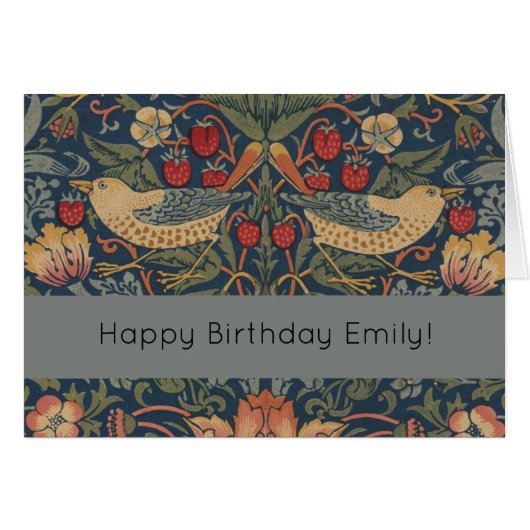 William Morris Strawberry Thieves Birds Cards (Front Horizontal)