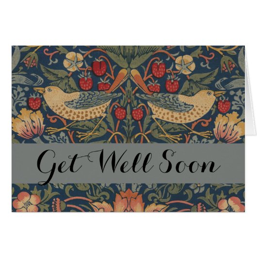 William Morris Strawberry Thieves Birds Cards (Front Horizontal)