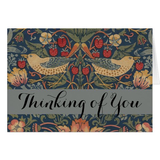 William Morris Strawberry Thieves Birds Cards (Front Horizontal)