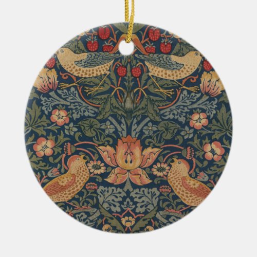 William Morris Strawberry Thieves Birds Ceramic Ornament