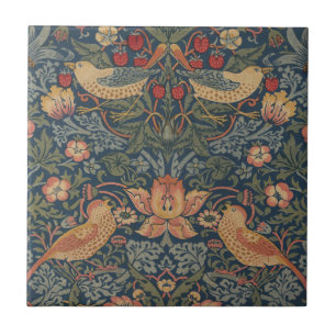William Morris Strawberry Thieves Birds Ceramic Tile