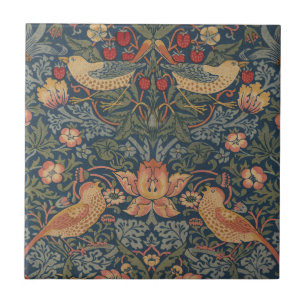 William Morris Strawberry Thieves Birds Ceramic Tile