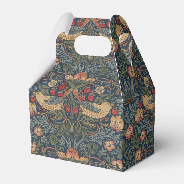 William Morris Strawberry Thieves Birds Favor Boxes (Front Side)