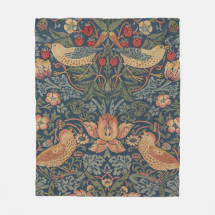 William Morris Strawberry Thieves Birds Fleece Blanket
