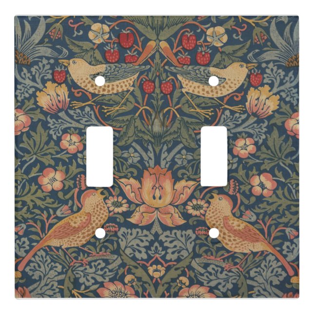 William Morris Strawberry Thieves Birds Light Switch Cover (Front)
