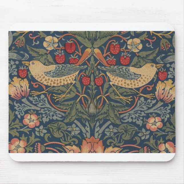 William Morris Strawberry Thieves Birds Mouse Pad (Front)