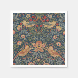 William Morris Strawberry Thieves Birds Napkins