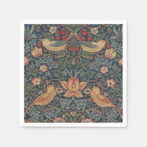 William Morris Strawberry Thieves Birds Napkins