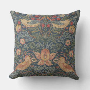 William Morris Strawberry Thieves Birds Outdoor Pillow